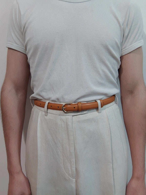 Brown/orange leather belt