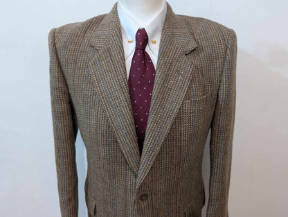 Incroyable veste marron en tweed épais
