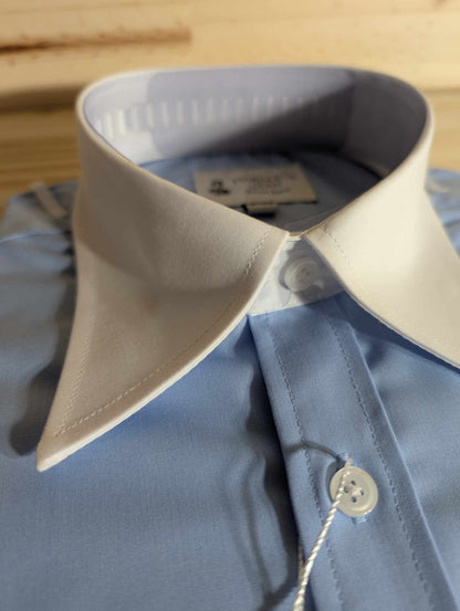 Cotton blend French collar shirt