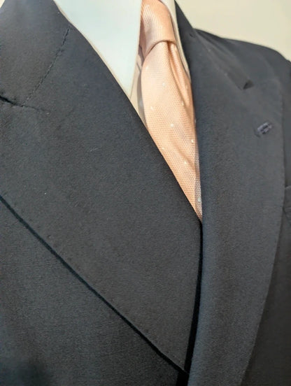 Bespoke navy pinstripe suit