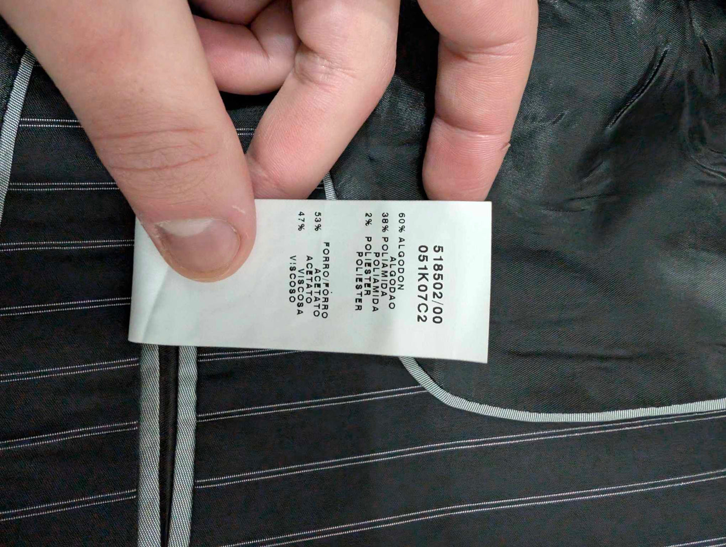 Niedliches Baumwoll-Nadelstreifenkostüm