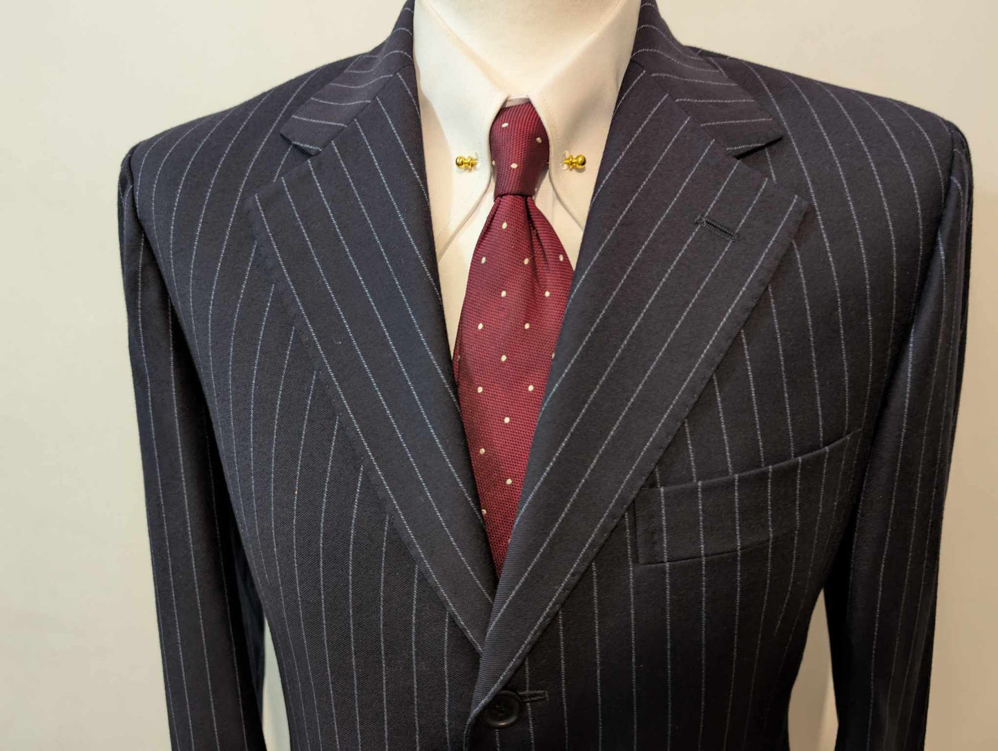 Formidable costume chalkstripe en laine