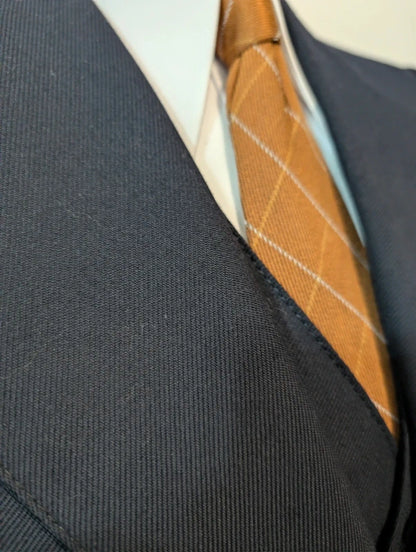 Eleganter marineblauer 3-teiliger Wollanzug