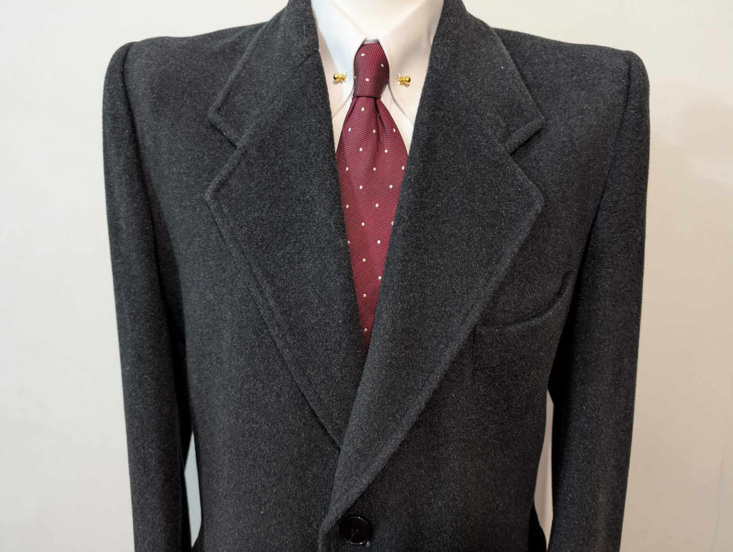 Classique manteau gris anthracite en laine