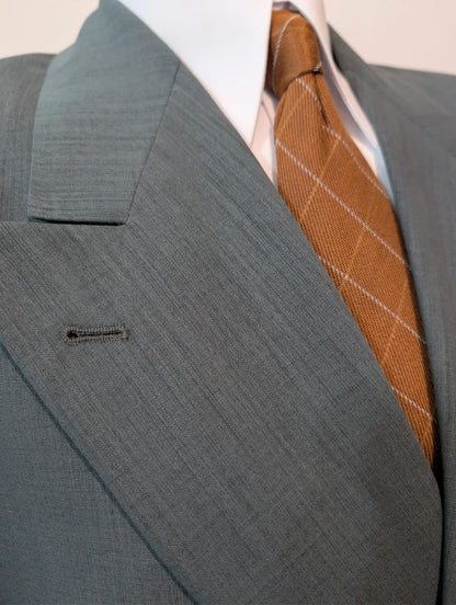 Legendärer grüner, zweireihiger Wollanzug