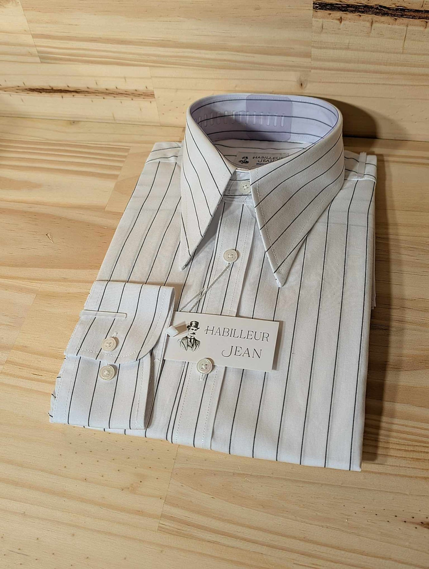 Chemise à rayures tennis noire