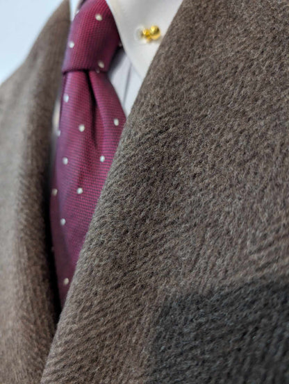 Fabuleux manteau croisé marron a chevron