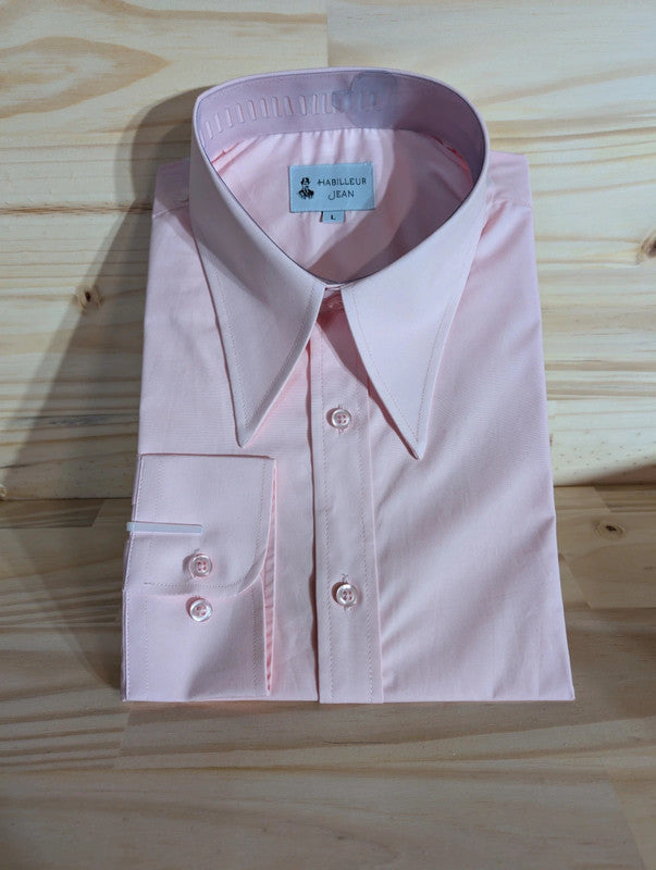 Cotton shirt with point collar Close 10cm