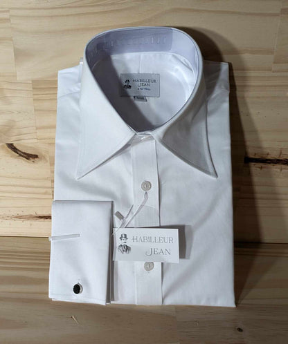 Double-twisted French collar shirt