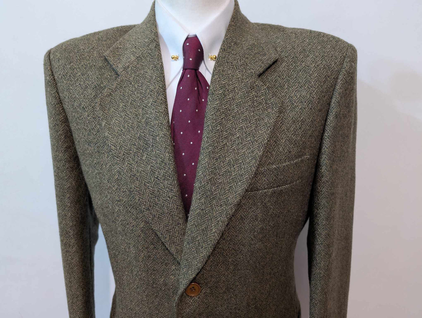 Élégante veste verte en tweed
