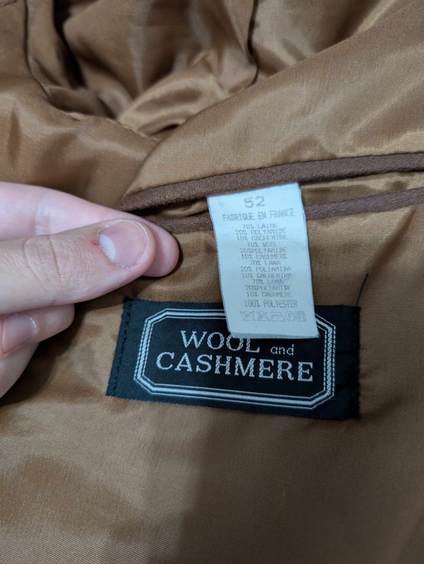 majestueuse veste marron en flanelle