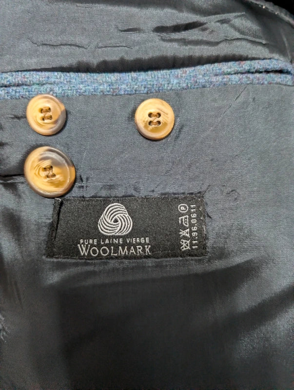 Wunderschöne blaue Tweedjacke