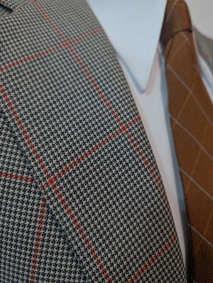 Äußerst seltener, maßgeschneiderter Wollanzug mit Karomuster