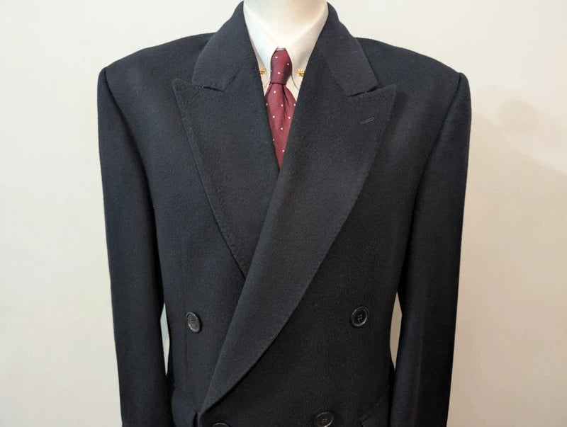 Rarissime manteau croisé en cachemire