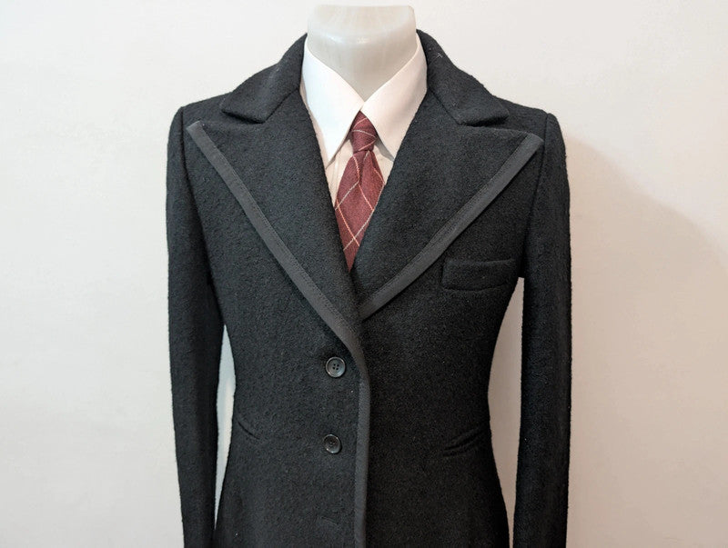 Mignon manteau femme noir en laine
