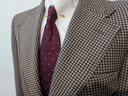 Excellente veste à motif pied de poule en laine