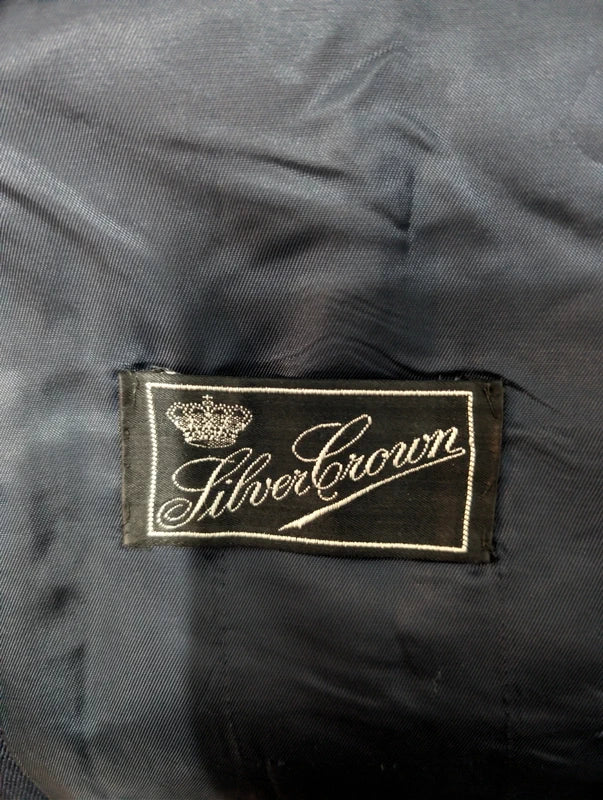 Eleganter marineblauer Wollmantel