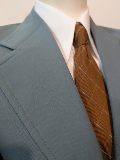 Elegante hellblaue Wolljacke