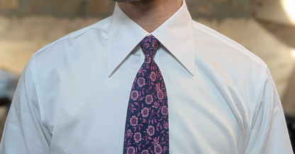 Double-twisted French collar shirt