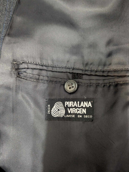 Méchant costume croisé chalkstripe en flanelle de laine