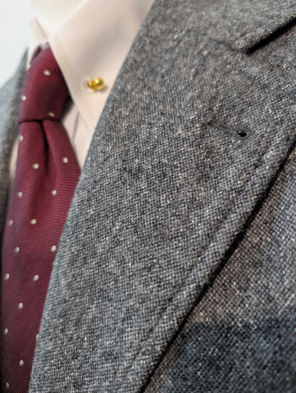 Rarissime costume gris en tweed