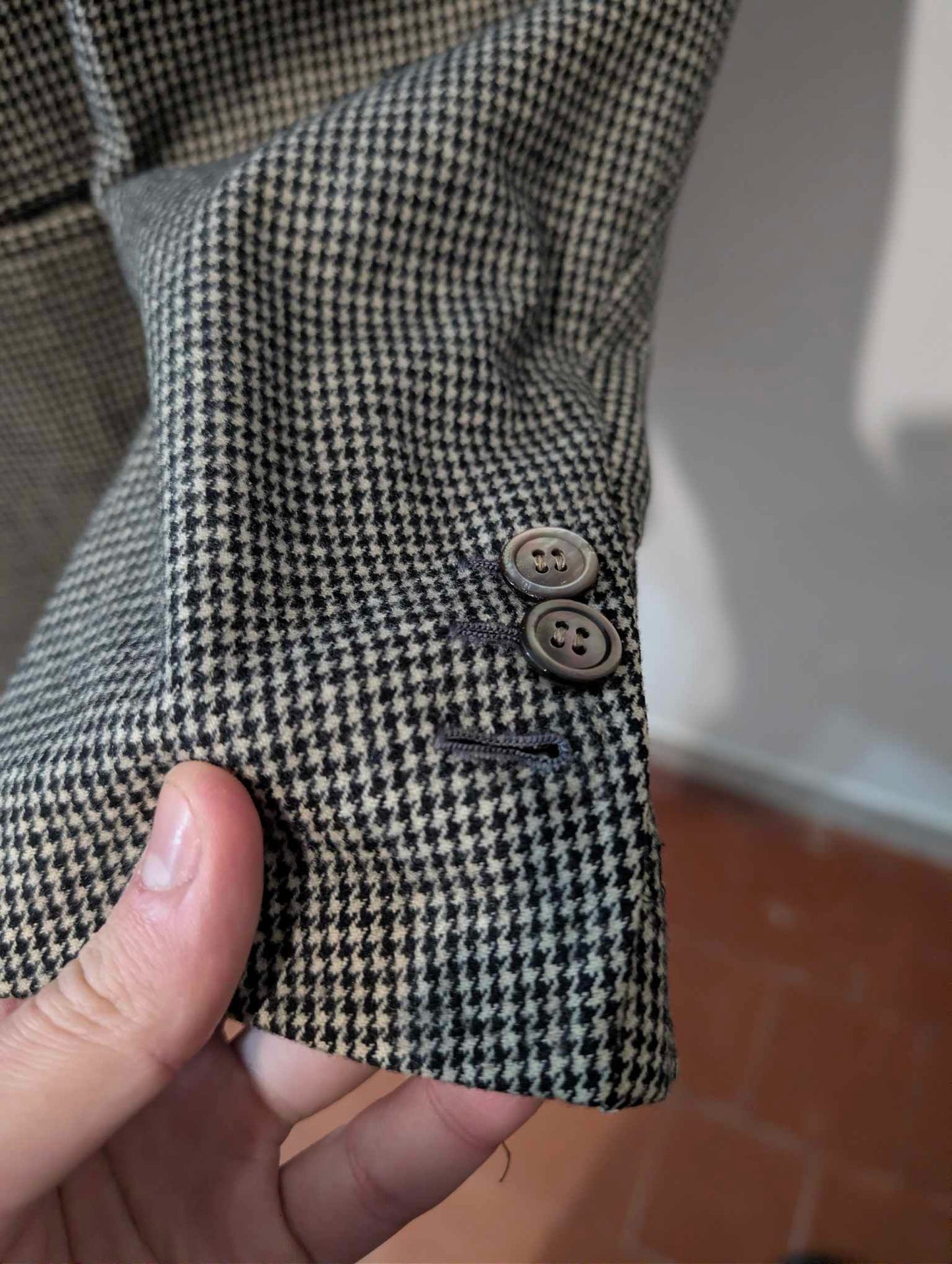 Süßer Hahnentritt-Overall aus schwerer Flanell