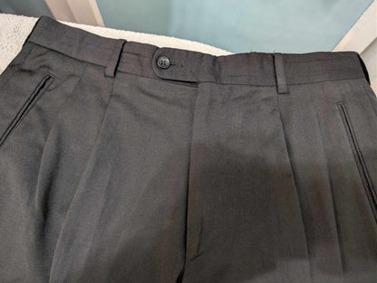 Classique costume croisé gris en laine