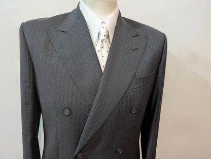 Exceptionnel costume croisé Pinstripe en laine