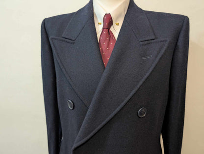 Extraordinaire manteau croisé bleu marine