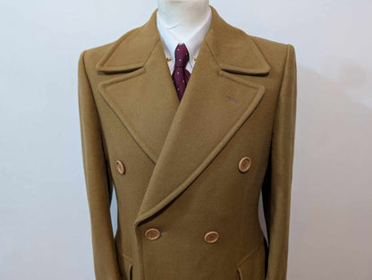 Sublime manteau croisé camel en laine