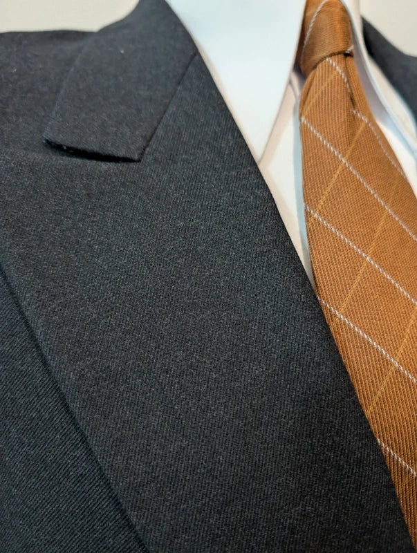 Fabuleux costume croisé gris en laine