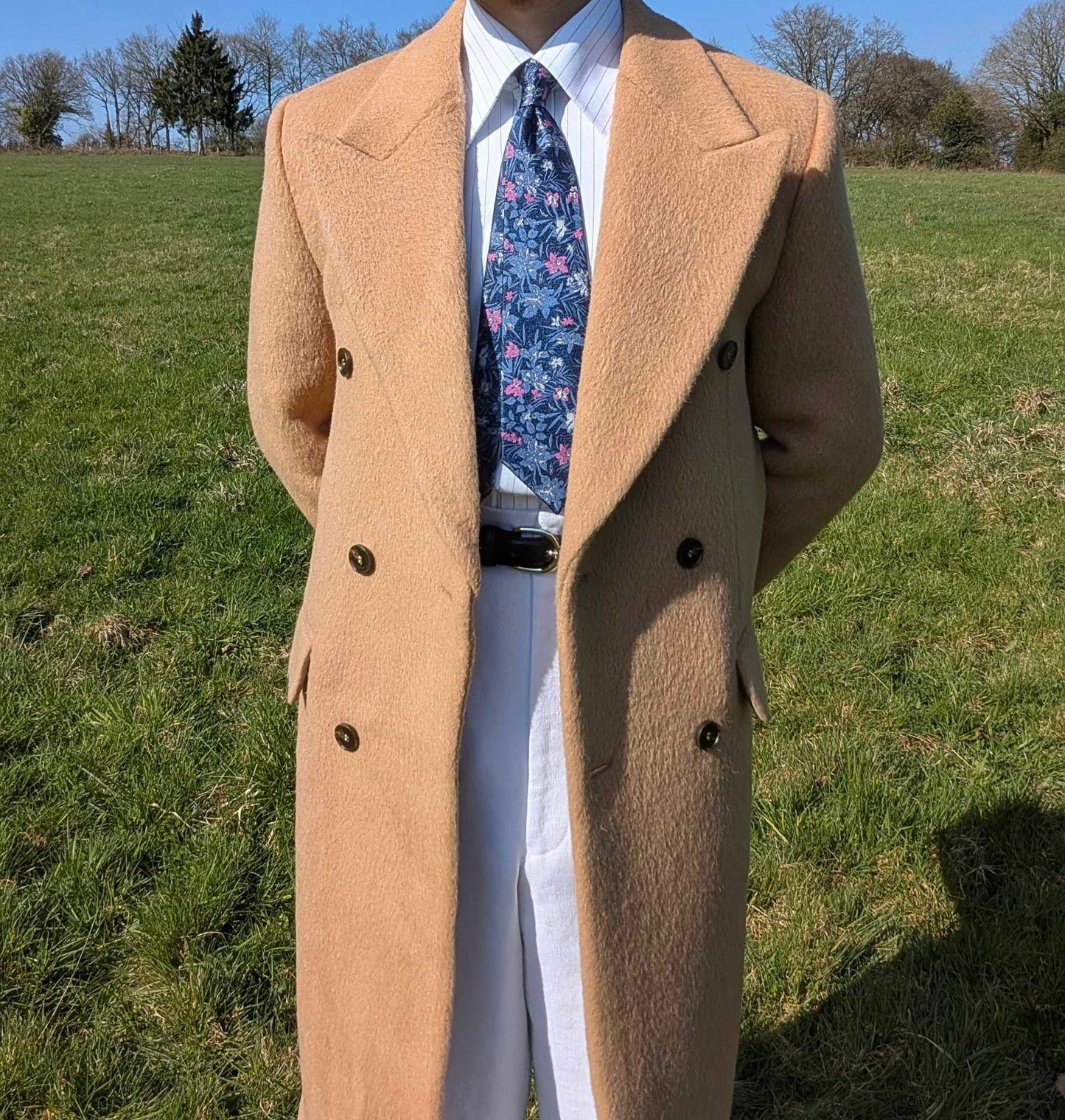 [Edition limité] Manteau croisé Camel en Laine/Alpaga