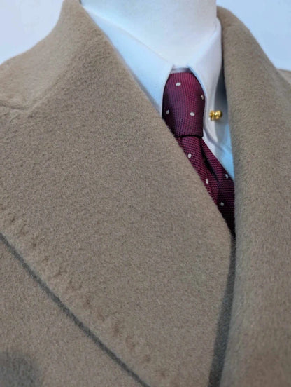Lumineux manteau croisé camel en laine