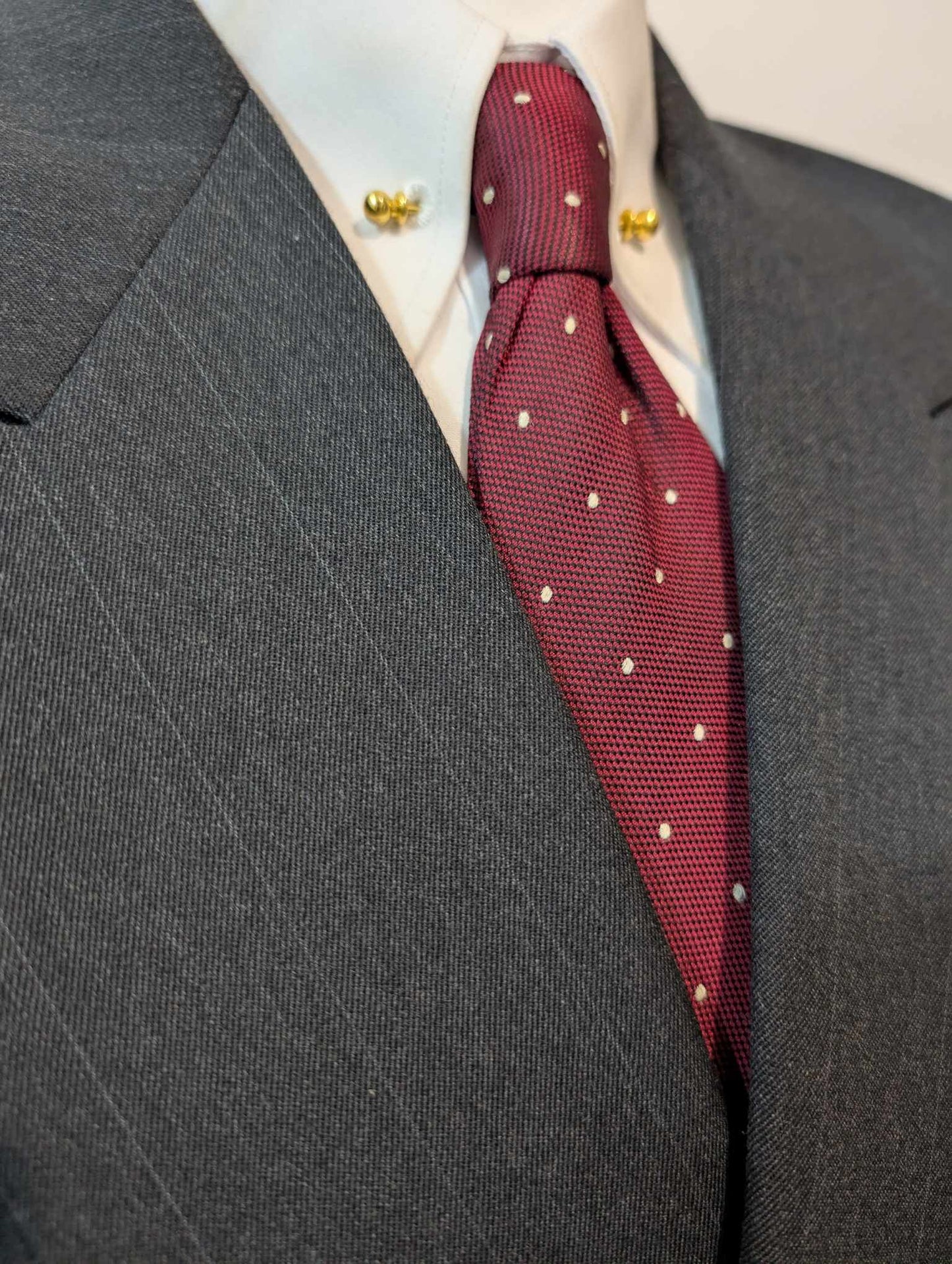 Méchant costume croisé pinstripe en laine