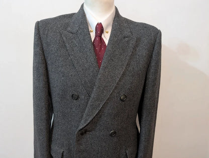 Magnifique manteau croisé en tweed