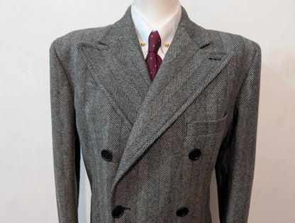 Magnifique manteau croisé en tweed