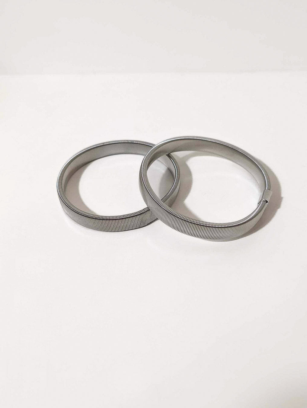 Shirt Sleeve Garters | Pair of Vintage Silver Tone