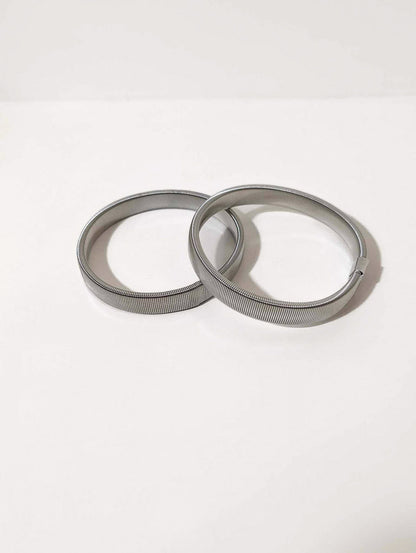 Shirt Sleeve Garters | Pair of Vintage Silver Tone