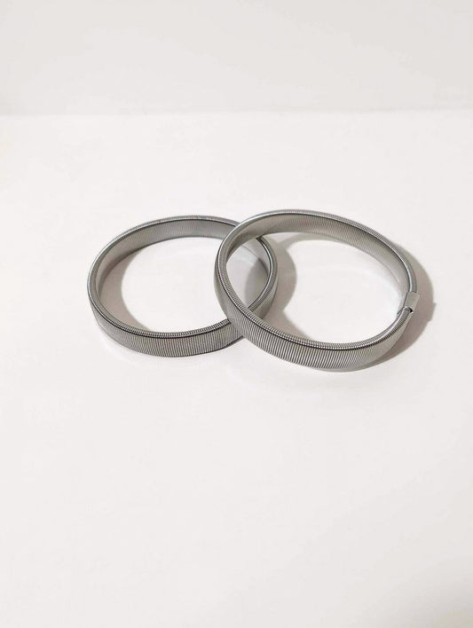 Shirt Sleeve Garters | Pair of Vintage Silver Tone