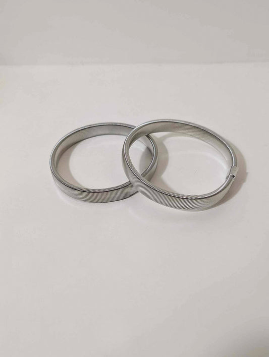 Pair of Vintage Silver Tone Shirt Sleeve Garters