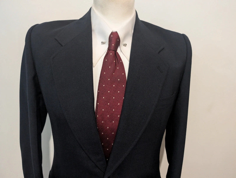 Classique veste bleu marine en laine froide