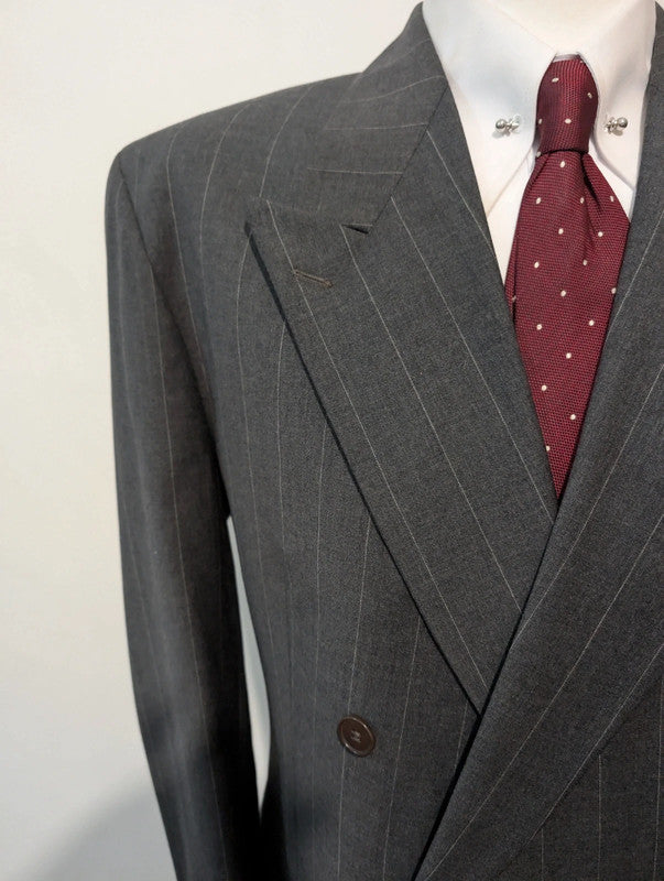 Terrifiant costume croisé chalkstripe en laine froide