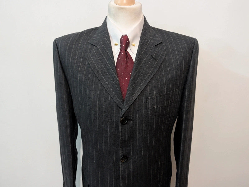 Furieux costume pinstripe en lin