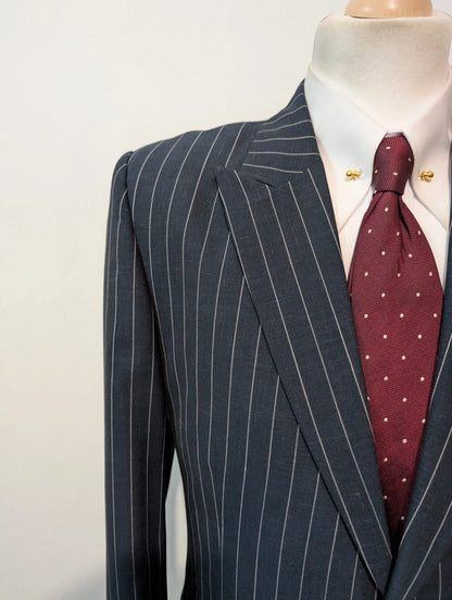 Exceptional pinstripe suit in cold wool