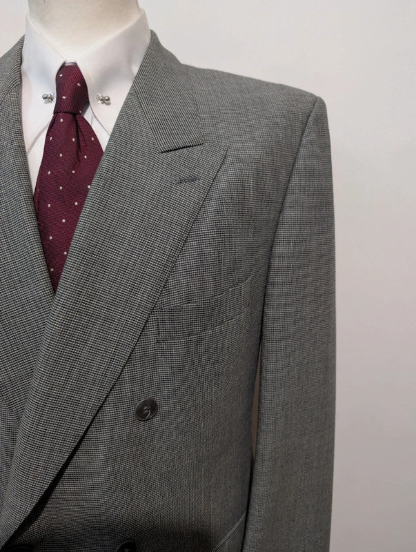 Sublime costume croisé gris en laine