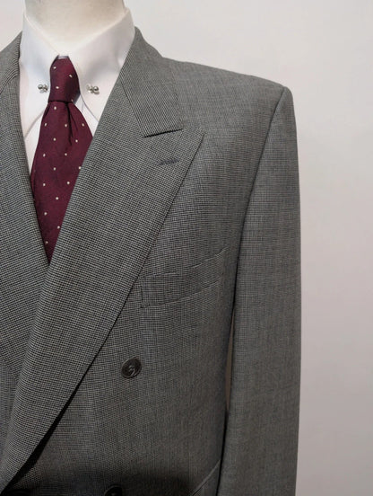 Sublime costume croisé gris en laine