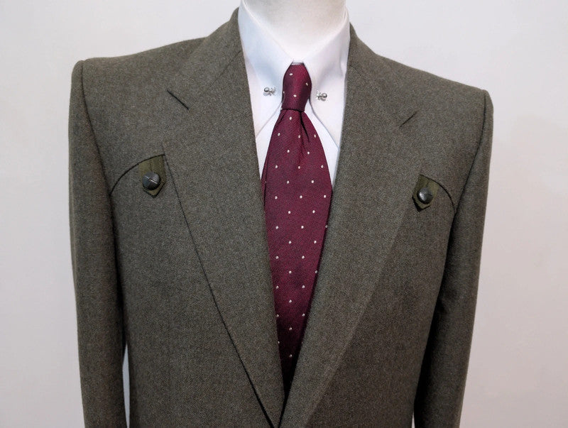 Impressionnante veste verte en flanelle lourde