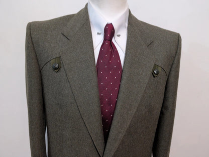 Impressionnante veste verte en flanelle lourde