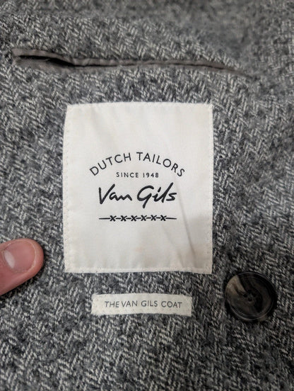 Magnifique manteau polo coat croisé gris en laine