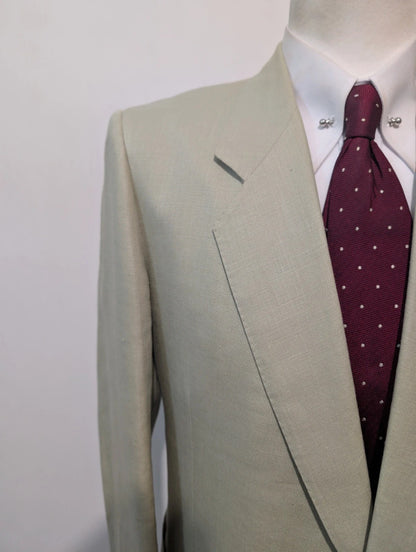 Génial costume crème vert en lin